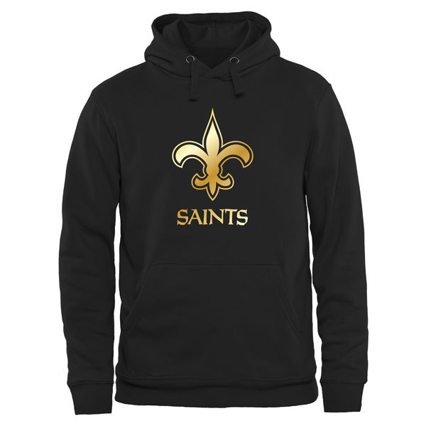 NFL New Orleans Saints Black Gold Logo Hoodie