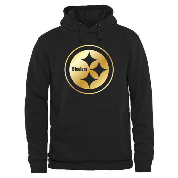 NFL Pittsburgh Steelers Black Gold Logo Hoodie