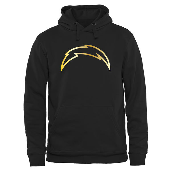 NFL San Diego Chargers Black Gold Logo Hoodie