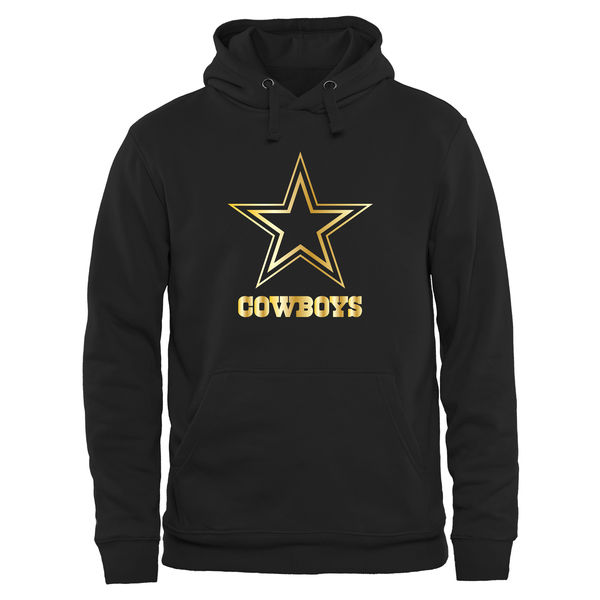 NFL Dallas Cowboys Black Gold Logo Hoodie