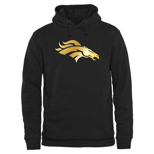 NFL Denver Broncos Black Gold Logo Hoodie