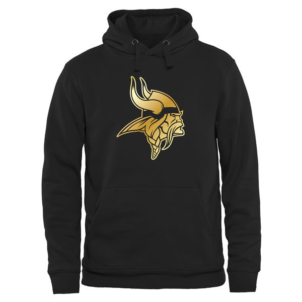 NFL Minnesota Vikings Black Gold Logo Hoodie