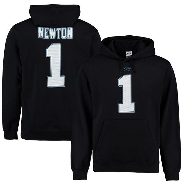 NFL Carolina Panthers #1 Newton Black Hoodie