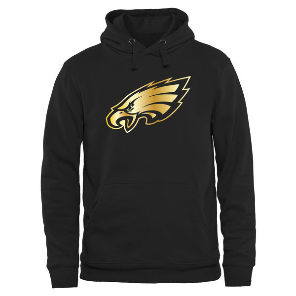 NFL Philadelphia Eagles Black Gold Logo Hoodie