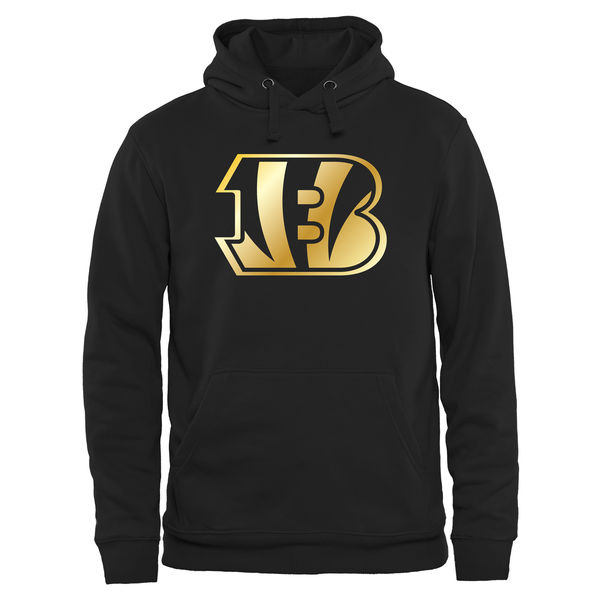 NFL Cincinati Bengals Black Gold Logo Hoodie