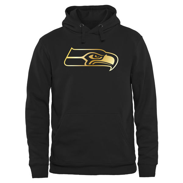NFL Seattle Seahawks Black Gold Logo Hoodie