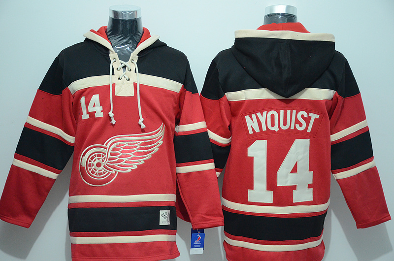 NHL Detroit Red Wings #14 Nyquist Red Hoodie