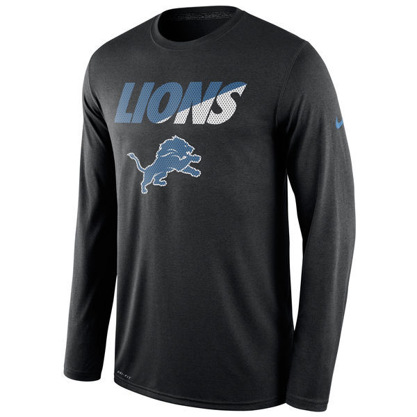 NFL Detroit Lions Black Long-Sleeve T-Shirt