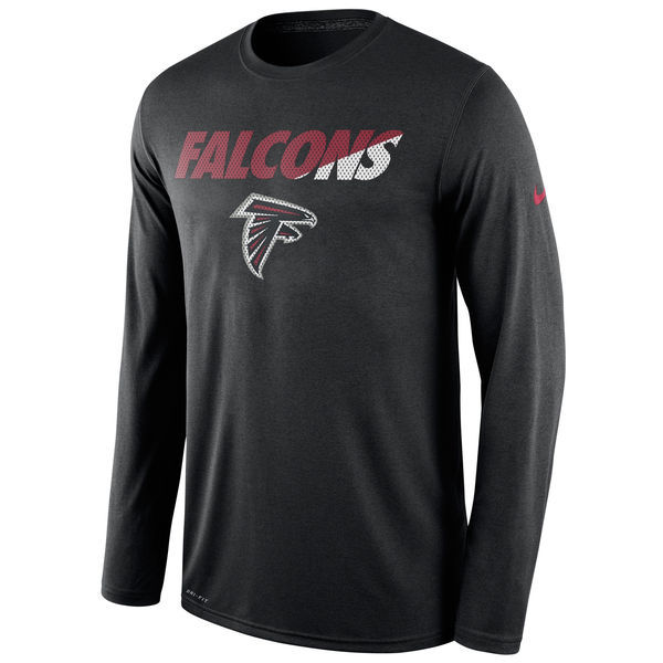 NFL Atlanta Falcons Black Long-Sleeve T-Shirt 1