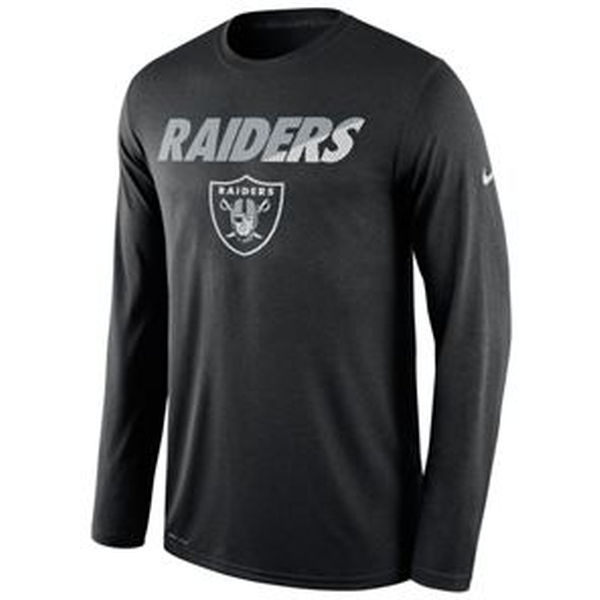 NFL Oakland Raiders Black Long-Sleeve T-Shirt