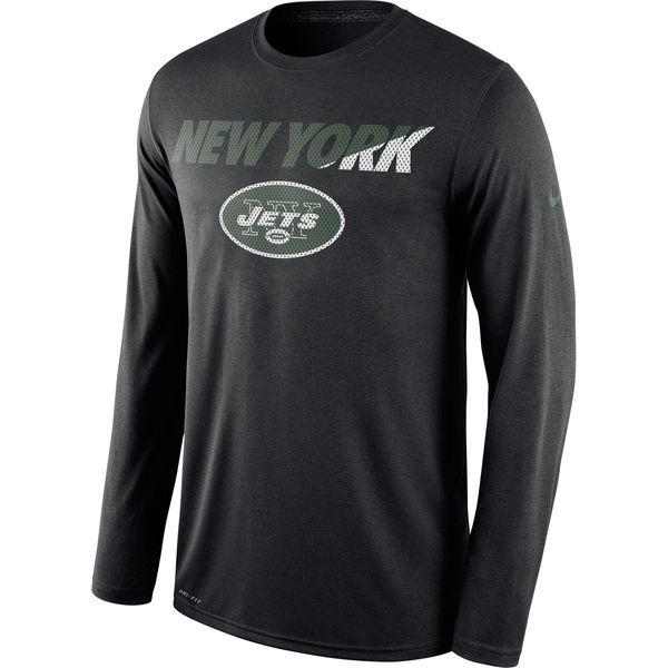 NFL New York Jets Black Long-Sleeve T-Shirt