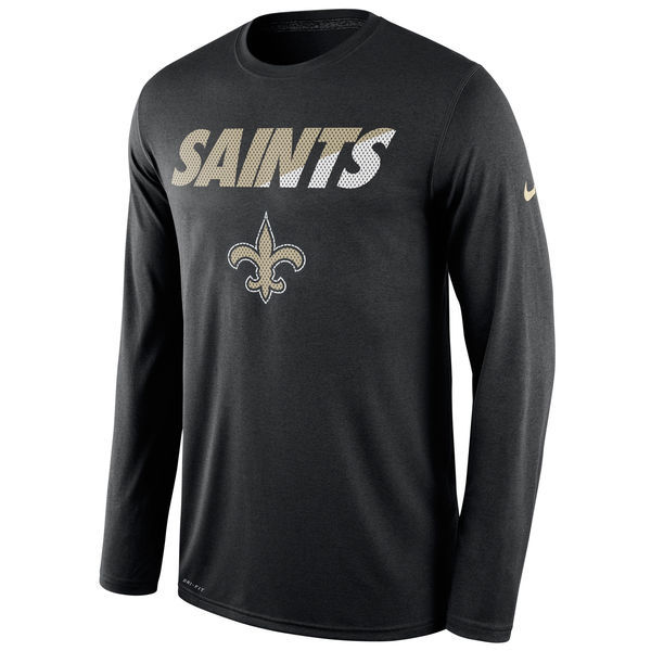 NFL New Orleans Saints Black Long-Sleeve T-Shirt