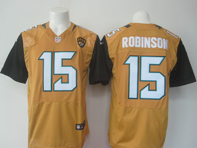 Nike Jacksonville Jaguars #15 Robinson Yellow Elite Jersey