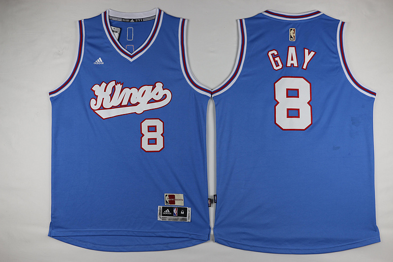 NBA Sacramento Kings #8 Gay L.Blue Jersey