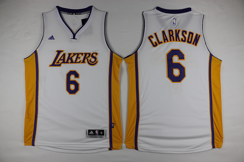 NBA Los Angeles Lakers #6 Clarkson White Jersey