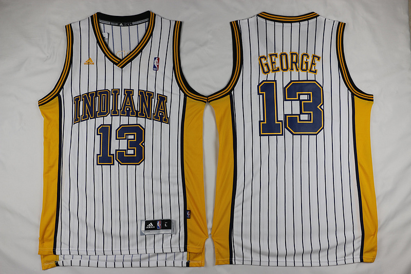 NBA Indiana Pacers #13 George White Pinstripe Throwback Jersey