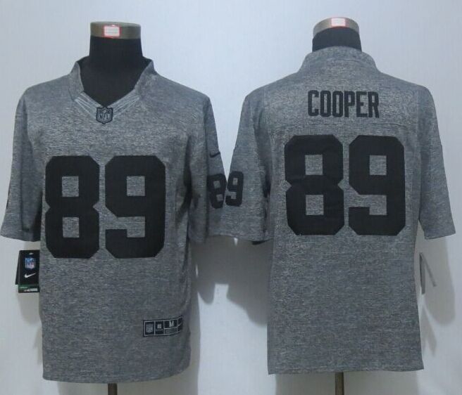 New Nike Oakland Raiders 89 Cooper Gray Mens Stitched Gridiron Gray Limited Jersey