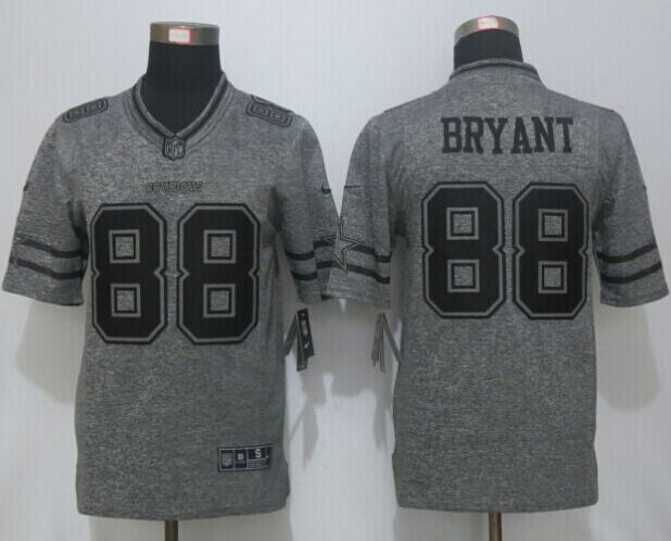 New Nike Dallas Cowboys 88 Bryant Gray Mens Stitched Gridiron Gray Limited Jersey  