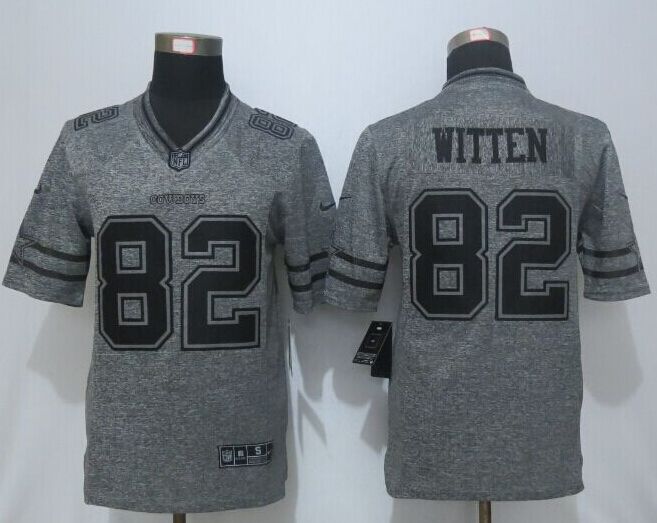 New Nike Dallas Cowboys 82 Witten Gray Mens Stitched Gridiron Gray Limited Jersey  