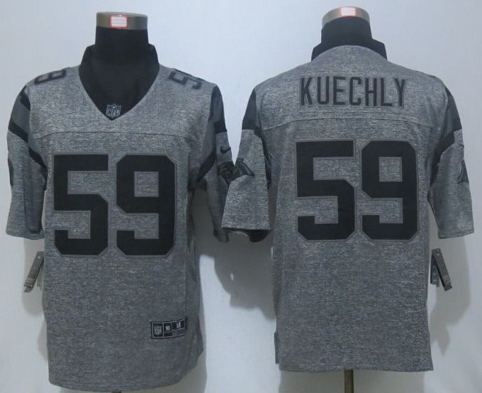 NEW Nike Carolina Panthers 59 Kuechly Gray Mens Stitched Gridiron Gray Limited Jersey  