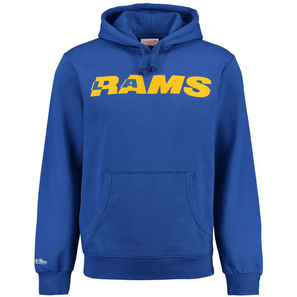 Mens Los Angeles Rams Mitchell & Ness Royal Retro Pullover Hoodie 