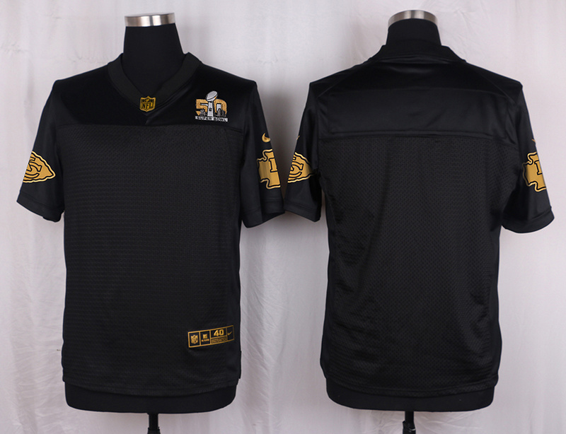 Mens Kansas City Chiefs Pro Line Black Gold Collection Jersey