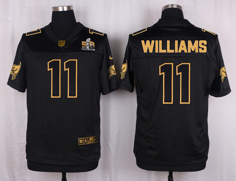 Mens Tampa Bay Buccaneers #11 Williams Pro Line Black Gold Collection Jersey