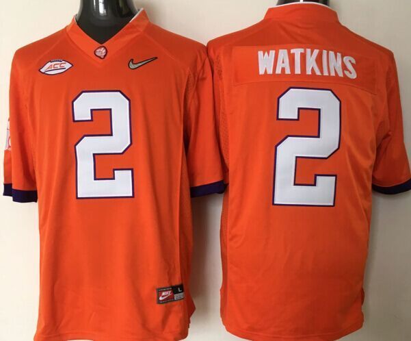NCAA Clemson Tigers #2 Watkins Orange 2016 Jersey
