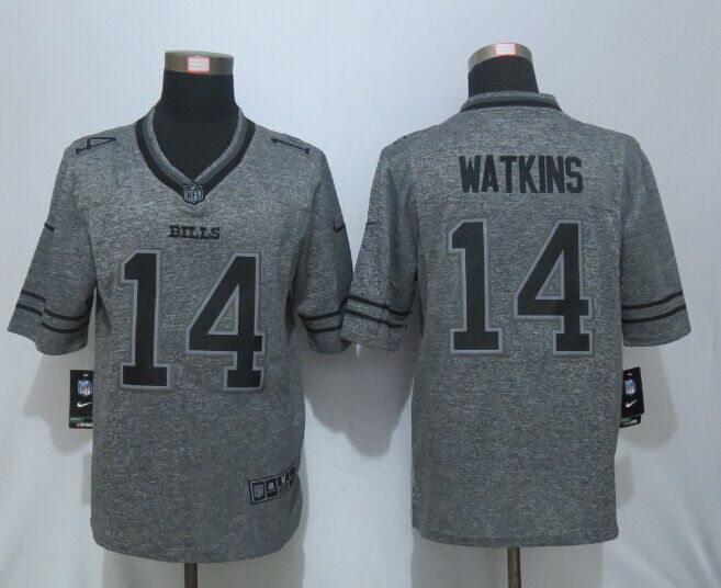 New Nike Buffalo Bills #14 Watkins Gray Mens Stitched Gridiron Gray Limited Jersey