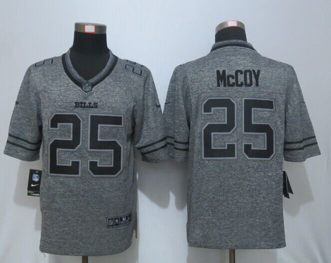 New Nike Buffalo Bills #25 McCoy Gray Mens Stitched Gridiron Gray Limited Jersey