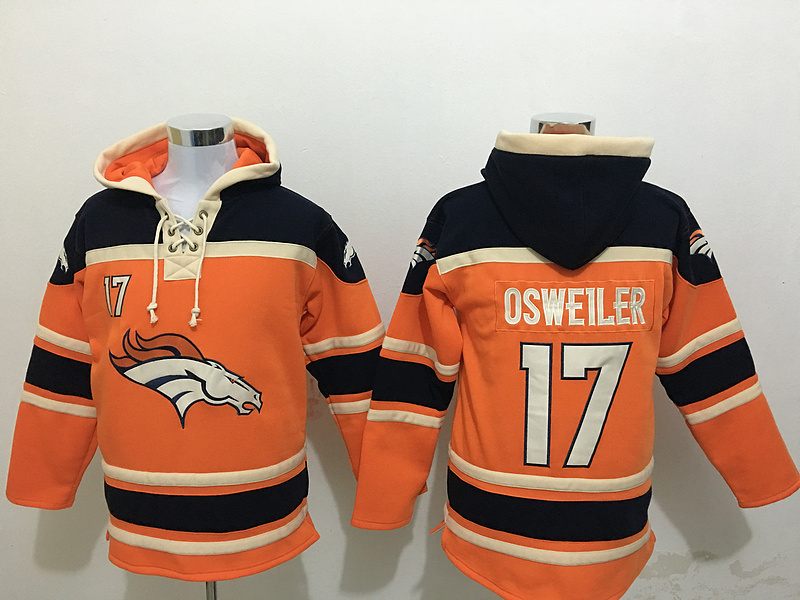 NFL Denver Broncos #17 Osweiler Orange Hoodie