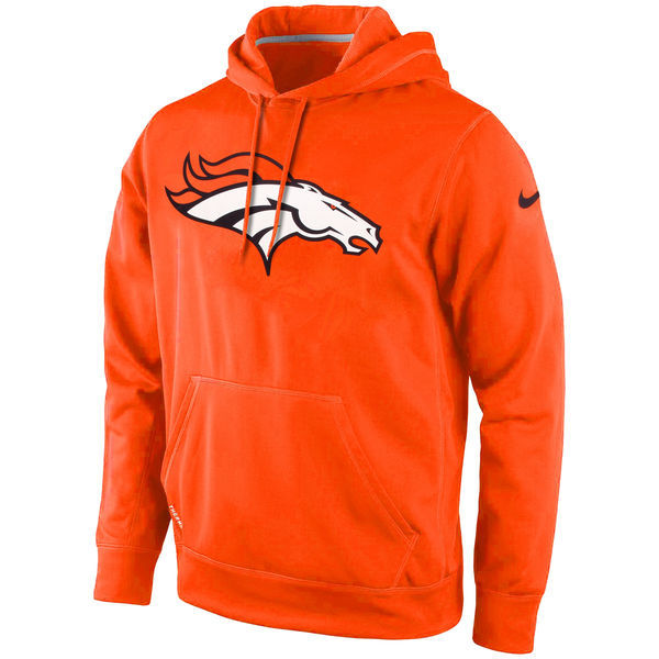 Mens Denver Broncos Nike Orange KO Logo Essential Hoodie 