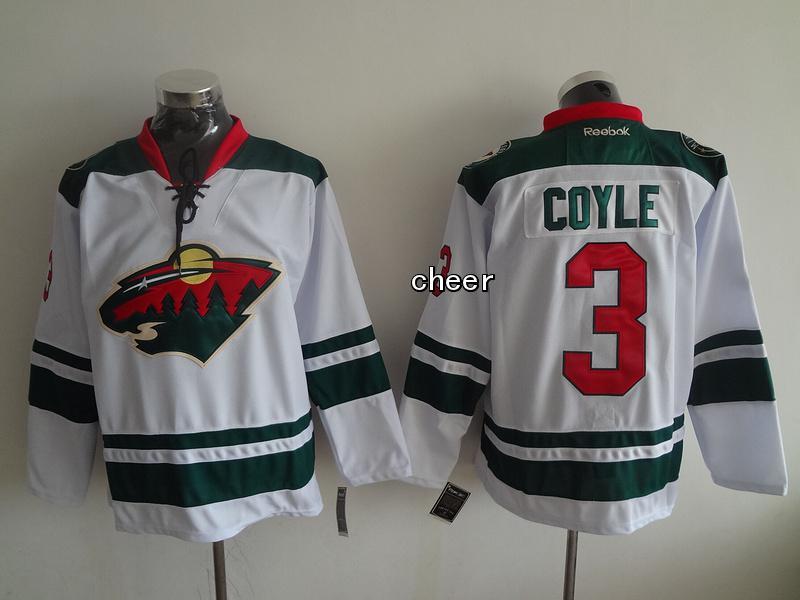 NHL Minnesota Wild #3 Coyle White Jersey 