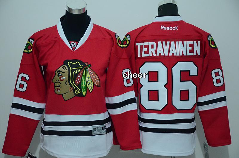 NHL Chicago Blackhawks #86 Teravainen Red Jersey