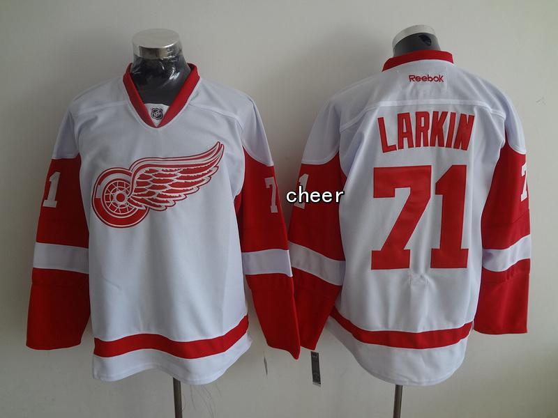 NHL Detroit Red Wings #71 Larkin White Jersey