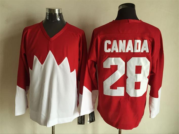 NHL Canada Team #28 Red Hockey Jersey