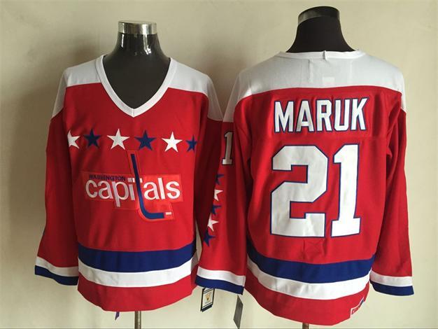 NHL Washington Capitals #21 Maruk Red Jersey