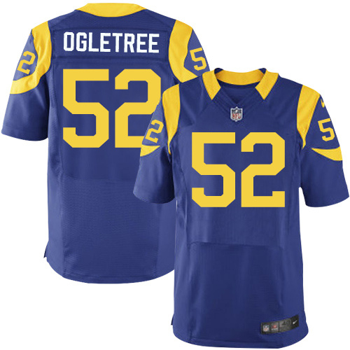 NFL Los Angeles Rams #52 Ogletree Blue Elite New Jersey