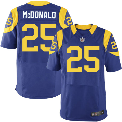 NFL Los Angeles Rams #25 McDonald Blue Elite New Jersey