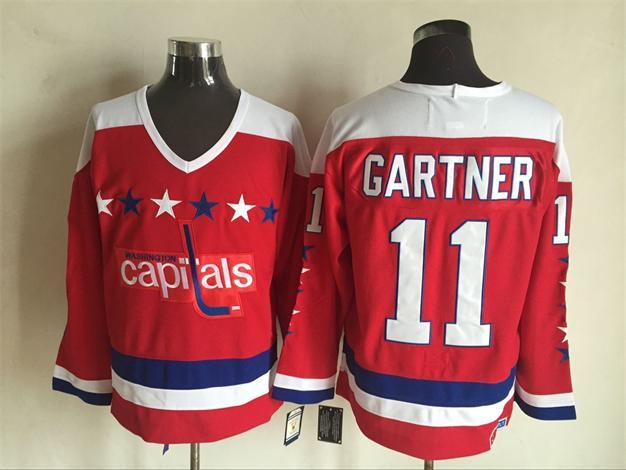 NHL Washington Capitals #11 Gartner Red Jersey