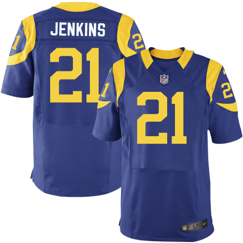 NFL Los Angeles Rams #21 Jenkins Blue Elite New Jersey