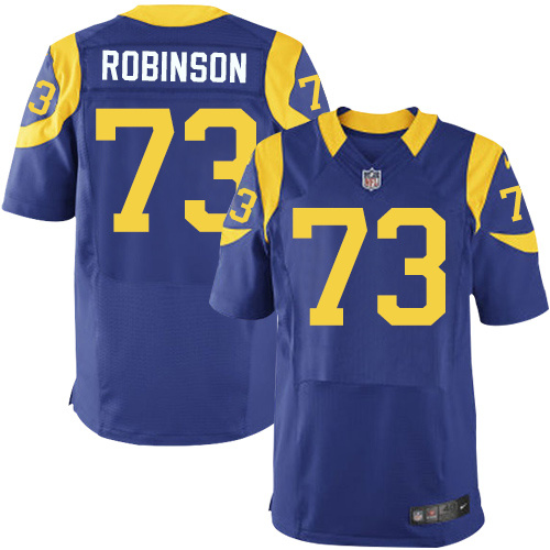 NFL Los Angeles Rams #73 Robinson Blue Elite New Jersey