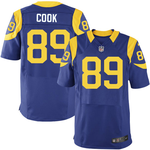 NFL Los Angeles Rams #89 Cook Blue Elite New Jersey