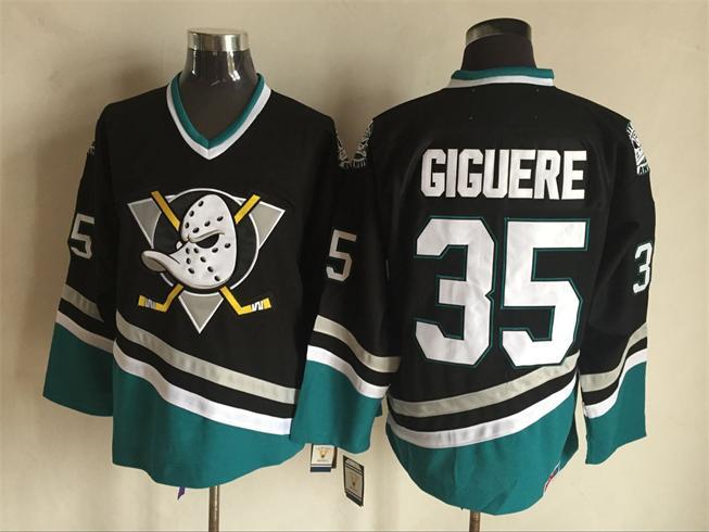 NHL Anaheim Ducks #35 Giguere Black Jersey