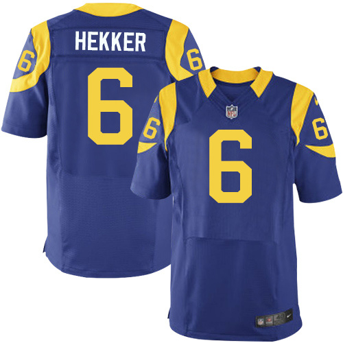 NFL Los Angeles Rams #6 Hekker Blue Elite New Jersey