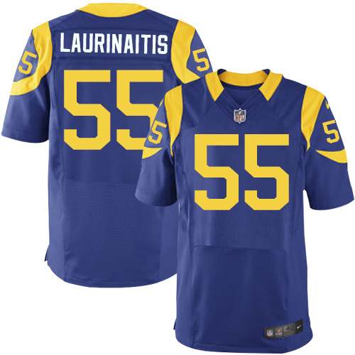 NFL Los Angeles Rams #55 Laurinaitis Blue Elite New Jersey