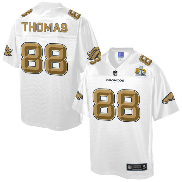 Youth Denver Broncos Demaryius Thomas Pro Line White Super Bowl 50 Fashion Jersey 