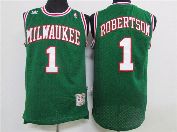 NBA Milwaukee Bucks #1 Robertson Green Jersey