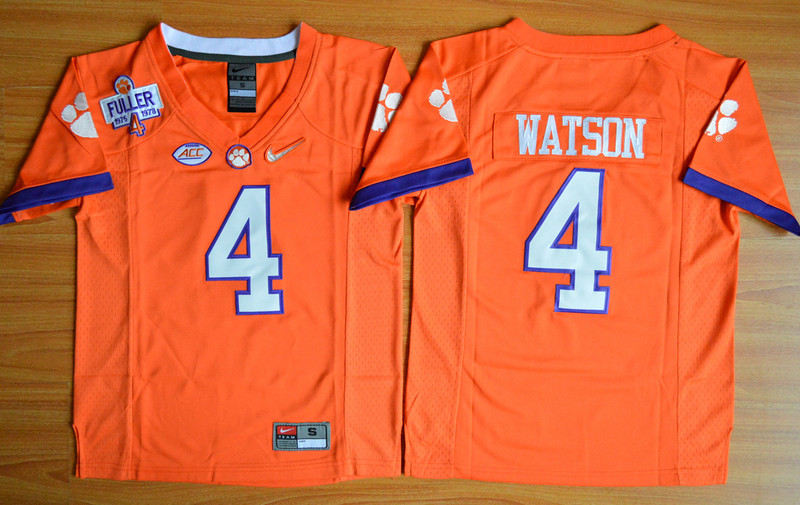 Youth Clemson Tigers DeShaun Watson 4 Diamond Quest College Football Jersey - Orange 