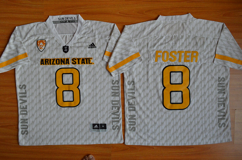 Arizona State Sun Devils D.J. Foster 8 Desert Ice NCAA Football Jersey - White 